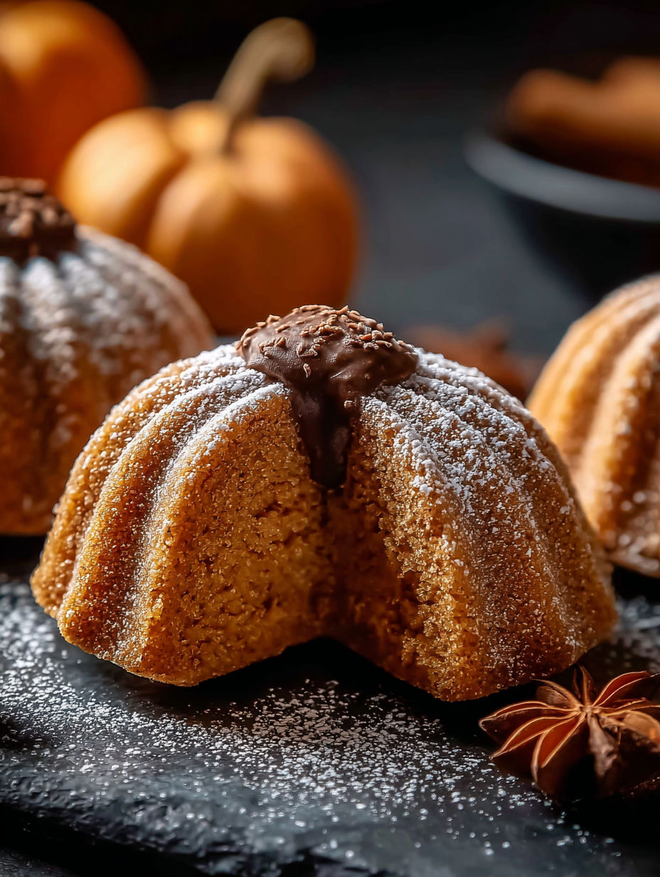 Kürbis-Frischkäse-Kugeln auf dem Tisch.