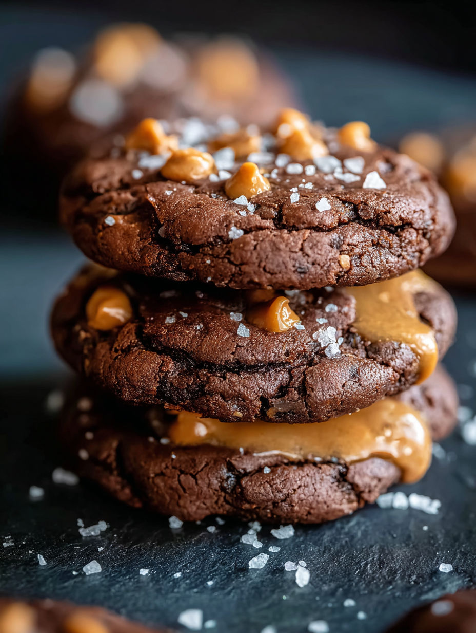 Gesalzene Schoko Erdnuss Kekse.