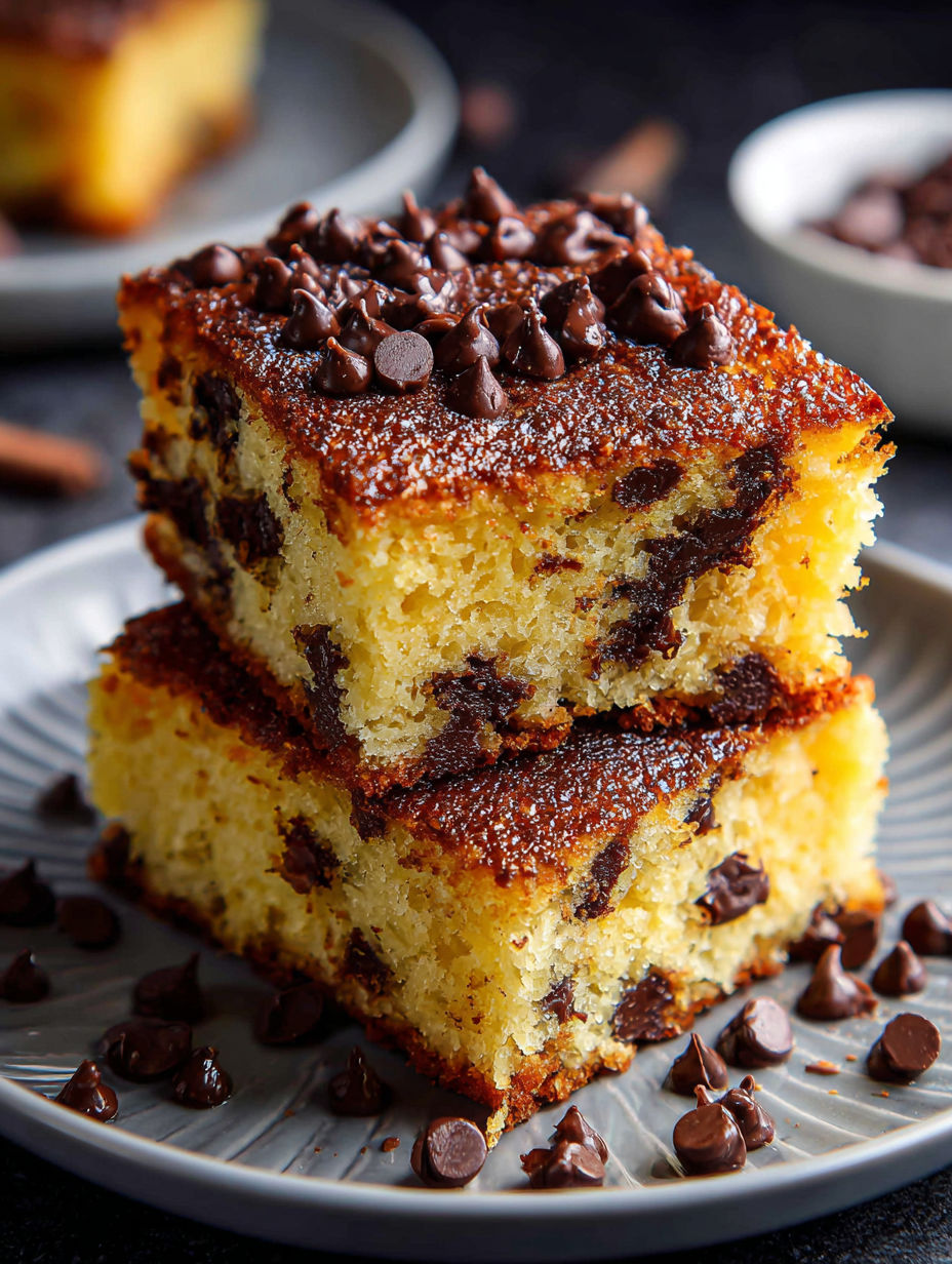 Ein Stück Schokokuchen.