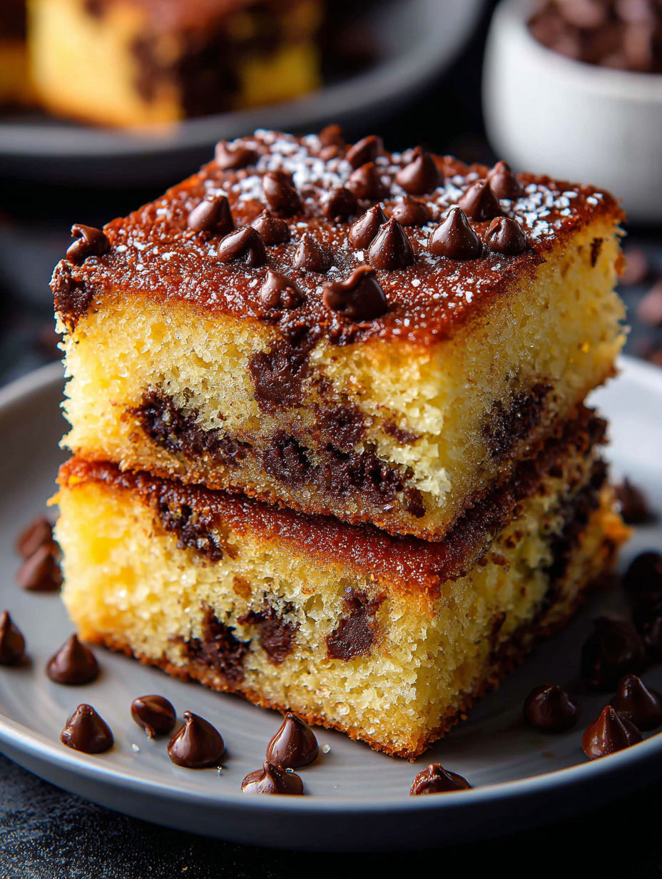 Ein Stück Schokokuchen.