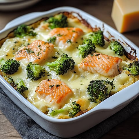 Lachs-Brokkoli-Gratin
