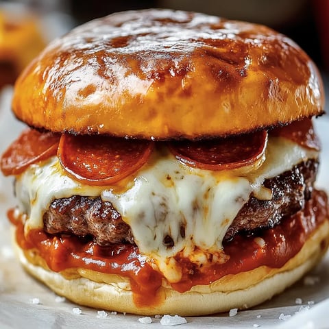 Leckere Pizza-Burger