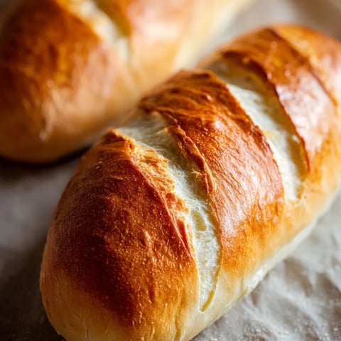 Zwei Brote auf einem Tisch.