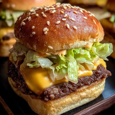 Nahaufnahme eines Hamburgers mit Salat und Tomate.