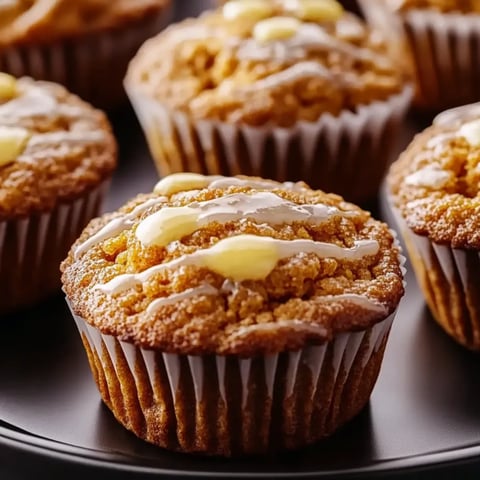 Ein Teller mit glasierten Muffins.