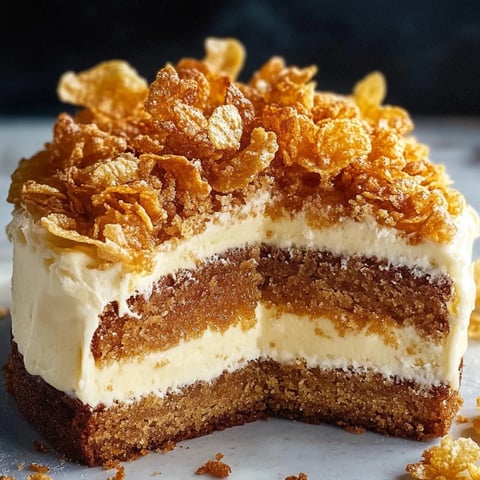 Ein Stück Kuchen mit knusprigem Topping.