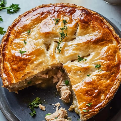 Ein Stück Hühnertorte mit Kräutern.