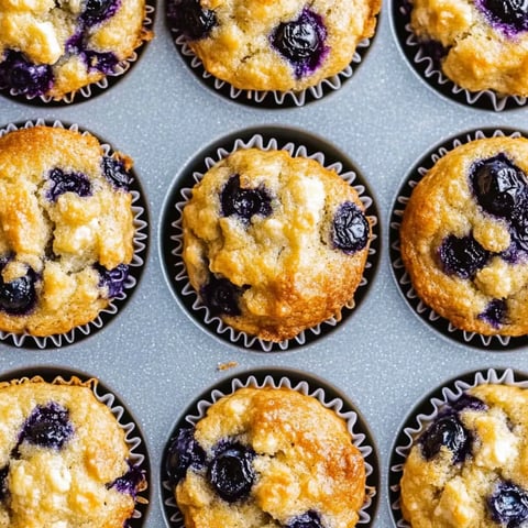 Blaubeer Muffins in einer Form.