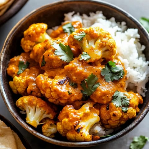 Eine Schüssel mit Blumenkohl und Reis.