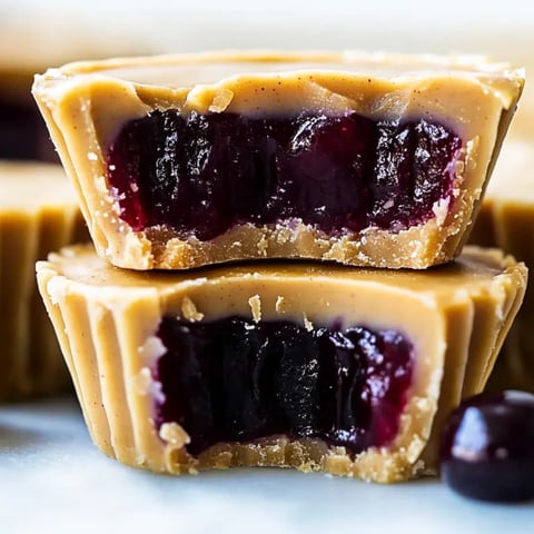 Zwei Desserts mit Beeren und Karamell.