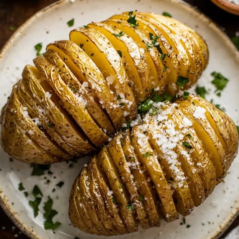 Zwei Kartoffeln mit Salz bestreut.