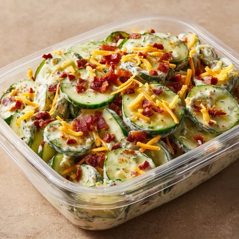 Knackige Gurke Bacon Bowl