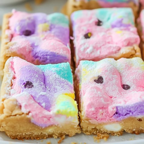 Ein Stück Kuchen mit einem Hasengesicht darauf.