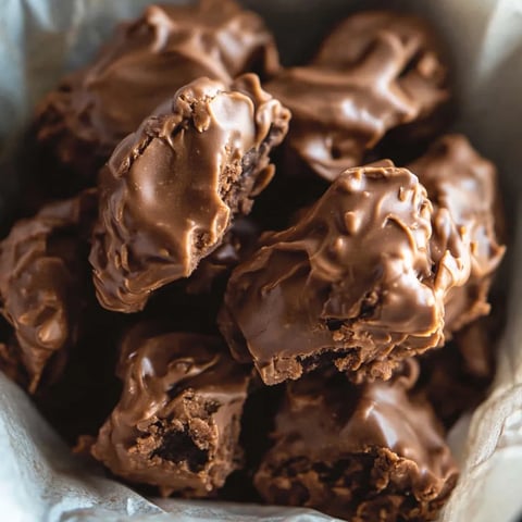 Eine Tüte mit schokoladenüberzogenen Marshmallows.