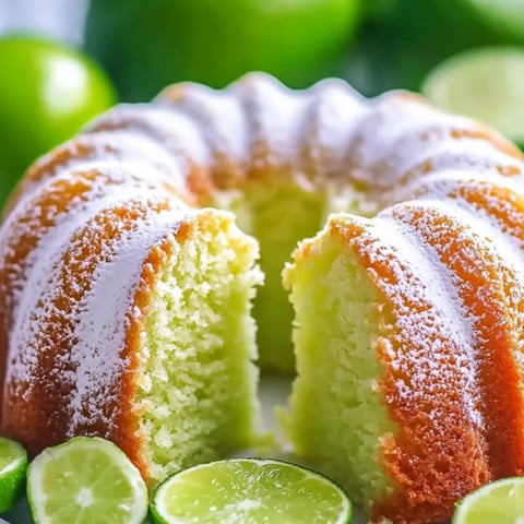 Kuchen mit weißem Guss und Limetten