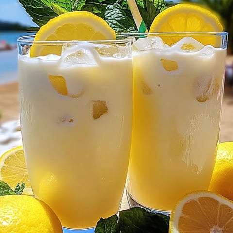 Zwei Gläser Zitronengetränk mit Zitronenscheiben.