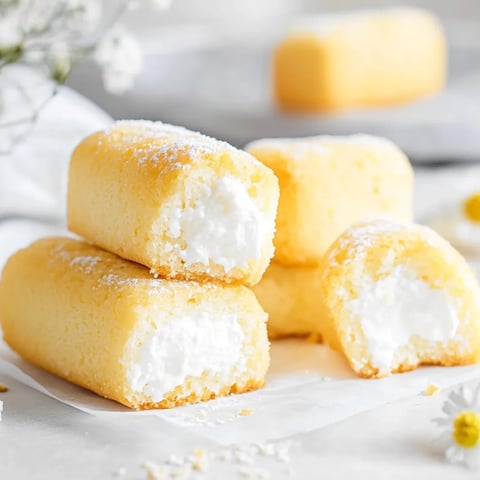 Ein Stapel Kuchen mit weißer Creme.