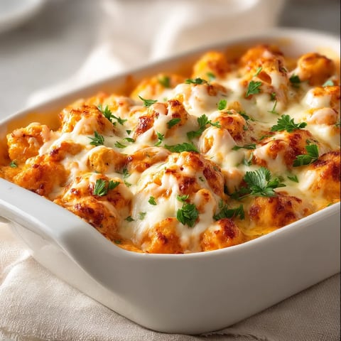 Saftiges Buffalo Huhn Blumenkohl.