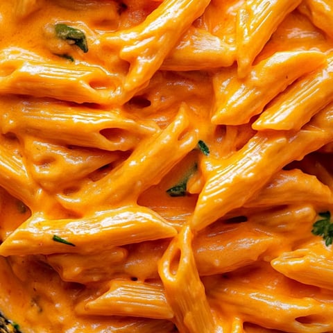 Eine Schüssel Makkaroni mit Käse.