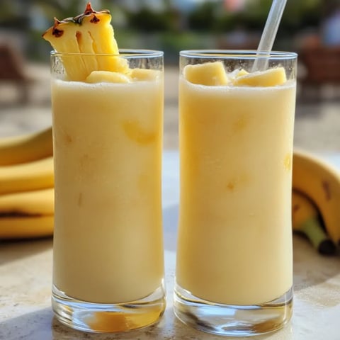 Zwei Gläser mit Ananassaft.