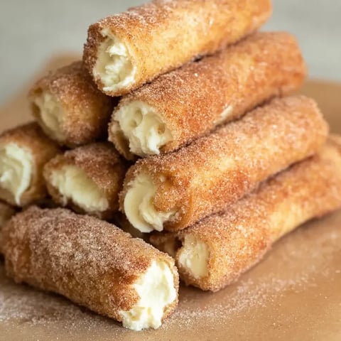 Ein Stapel Donuts mit weißem Zuckerguss.