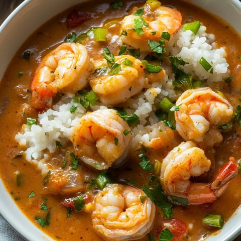 Ein Schälchen mit Garnelen und Reis.