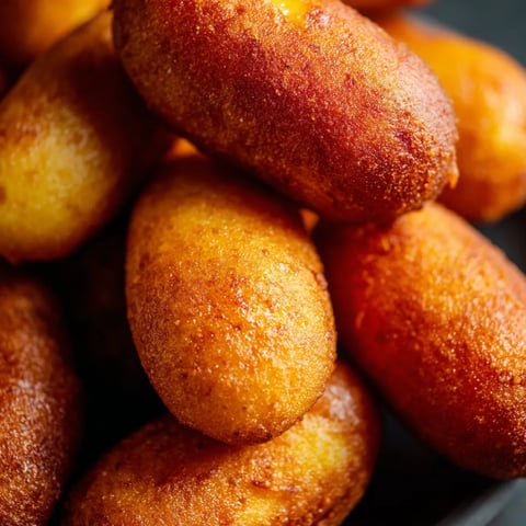 Ein Stapel frisch gebratener Teigstangen.