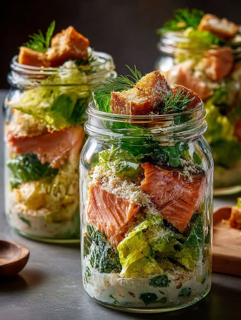Lachs Caesar Gläser.