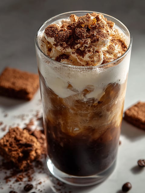 Ein Glas Starbucks Matcha Green Tea Latte.