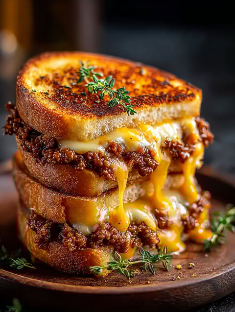 Ein Stapel gegrilltes Flank Steak mit Balsamico Caprese.
