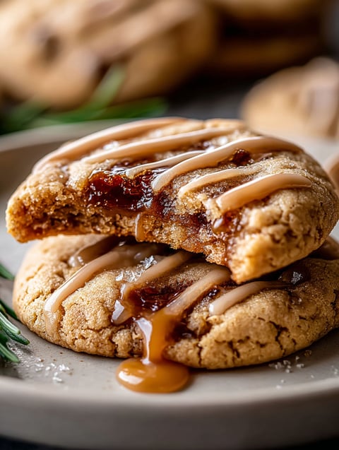 Brauner Zucker Ahorn Kekse mit Zuckerguss.