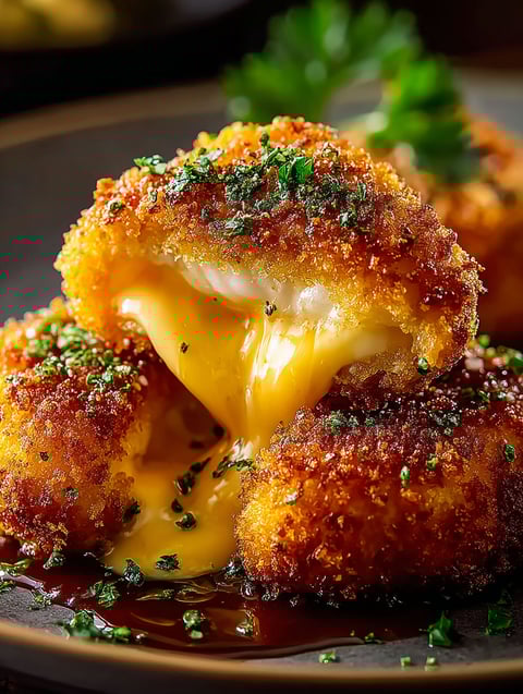 Knuspriges Cheddar-Huhn mit Käse